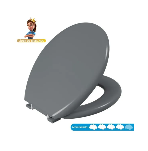 Assento Sanitário Almofadado Oval Astra