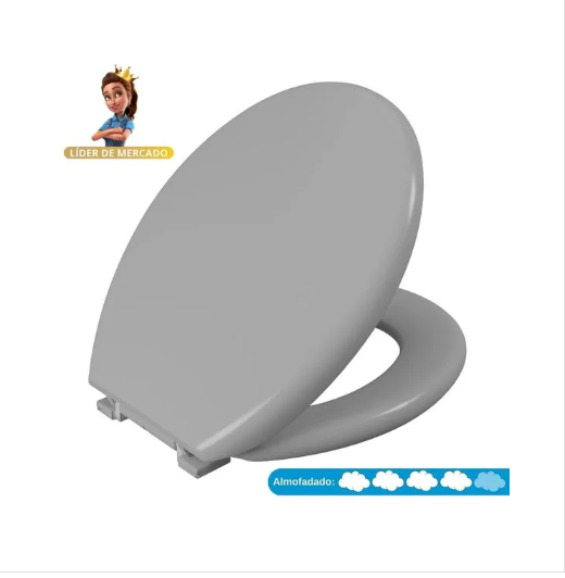 Assento Sanitário Almofadado Oval Astra